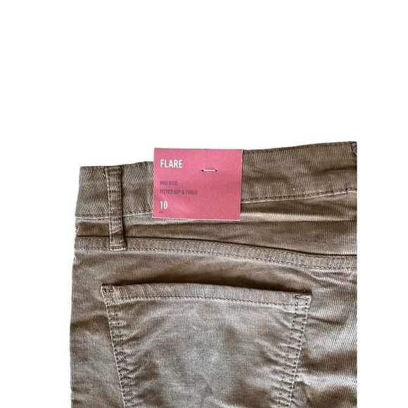 Mossimo Boot Cut Pants Women's SZ 10 Brown Mid Rise Easycare Cotton 5-Pockets - Picture 4 of 7